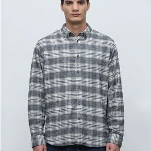 Selected Homme men’s check cotton button down shirt